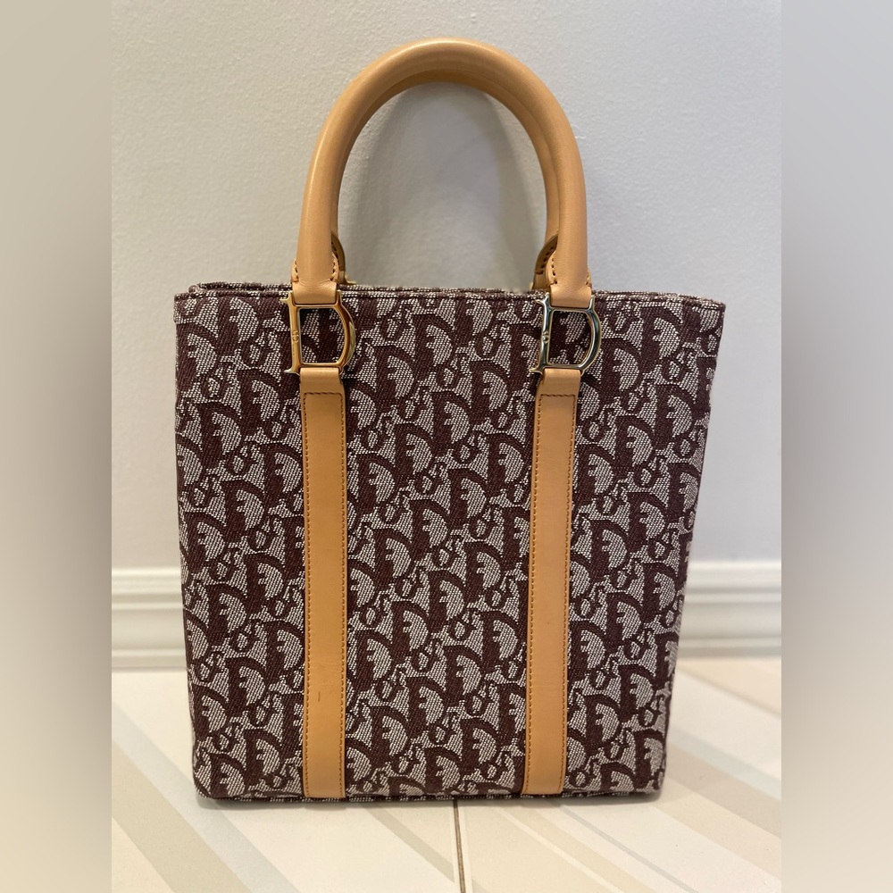 Christian Dior Brown Monogram Tote Bag 100% Authentic